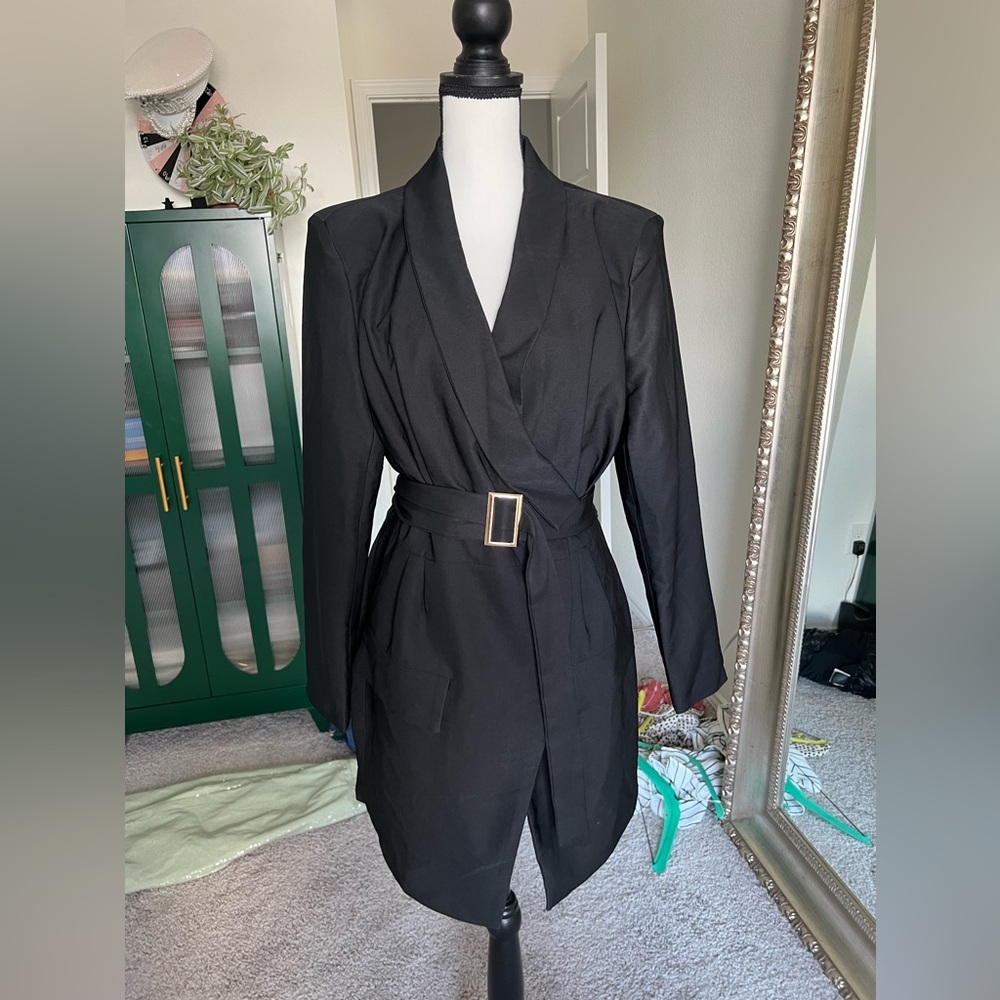 Black Blazer Dress w/belt